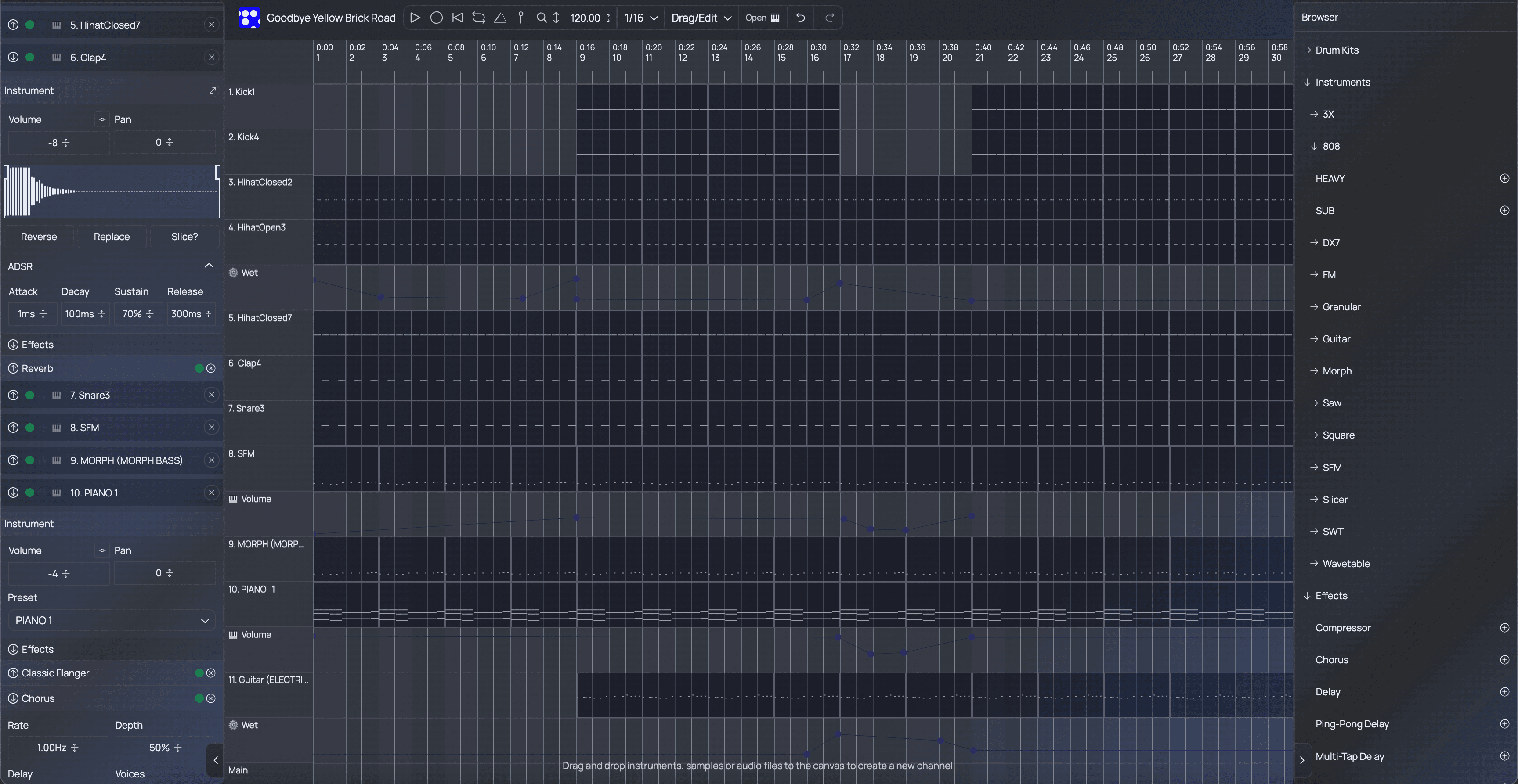 Sequencer collaborative DAW interface showing track arrangement and automations